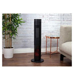 Black & Decker 2KW Flame Effect Ceramic Tower Heater with Remote Control - McGrocer