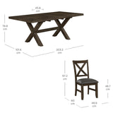 Blakely Extending Dining Table + 6 Cross Back Chairs, Seats 6-8 - McGrocer