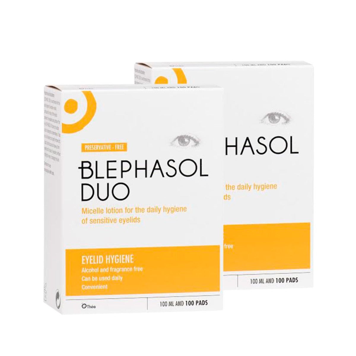 Blephasol Duo Eyelid Hygiene Solution, 2 x 100ml & 100 Pads (4 Months Supply) - McGrocer