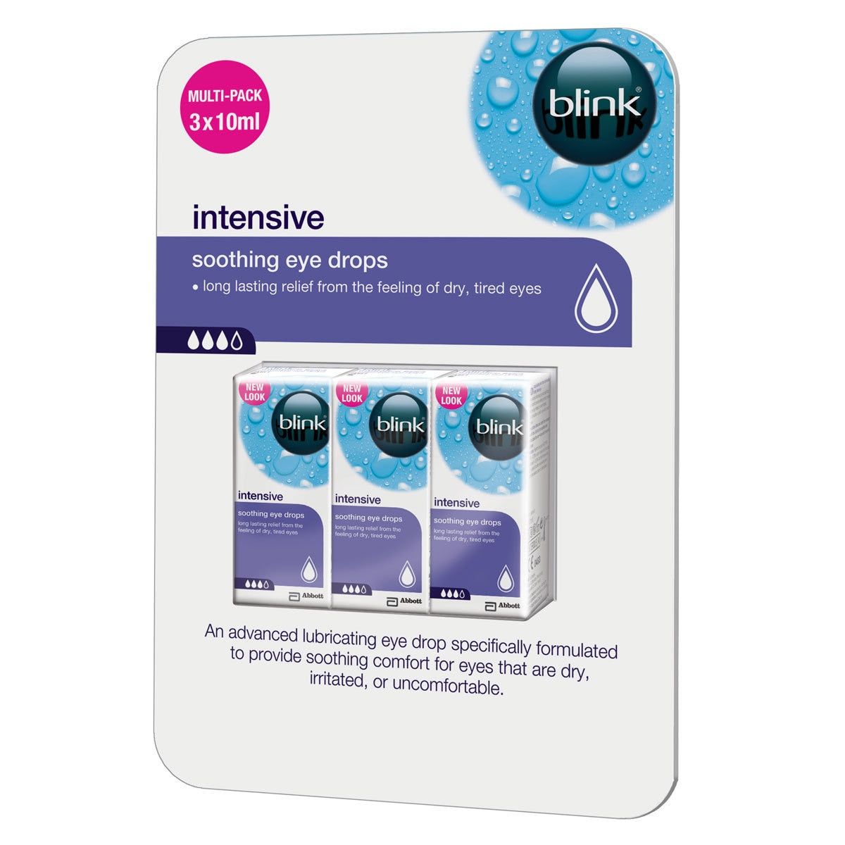 Blink Intensive Soothing Eye Drops, 3 x 10ml - McGrocer