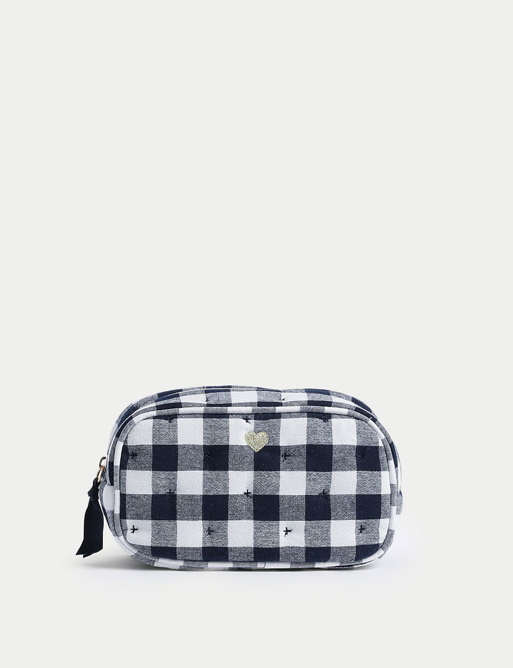 Blue and White Gingham Cosmetic Bag - McGrocer