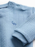 Blue Cable Quilted Sweatshirt & Joggers Set 18-24 months - McGrocer