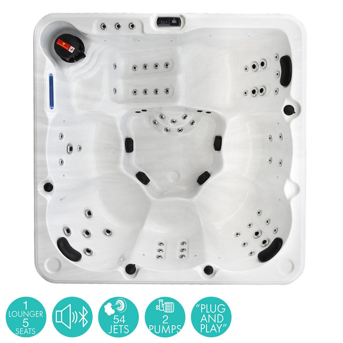 Blue Whale Spa Olive Bay 54-Jet 6 Person Hot Tub - Delivered and Installed - McGrocer