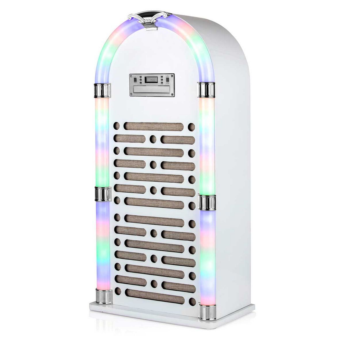 Bluetooth Jukebox with CD Player and FM Radio Gloss White - McGrocer