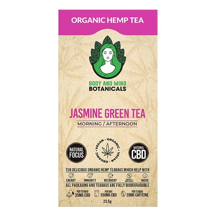 Body & Mind Botanicals CBD Hemp Tea Original 10 Tea Bags - McGrocer