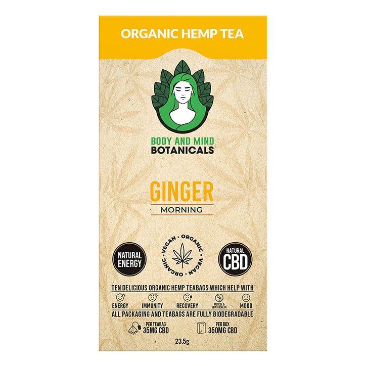 Body & Mind Botanicals CBD Hemp Tea Original 10 Tea Bags - McGrocer