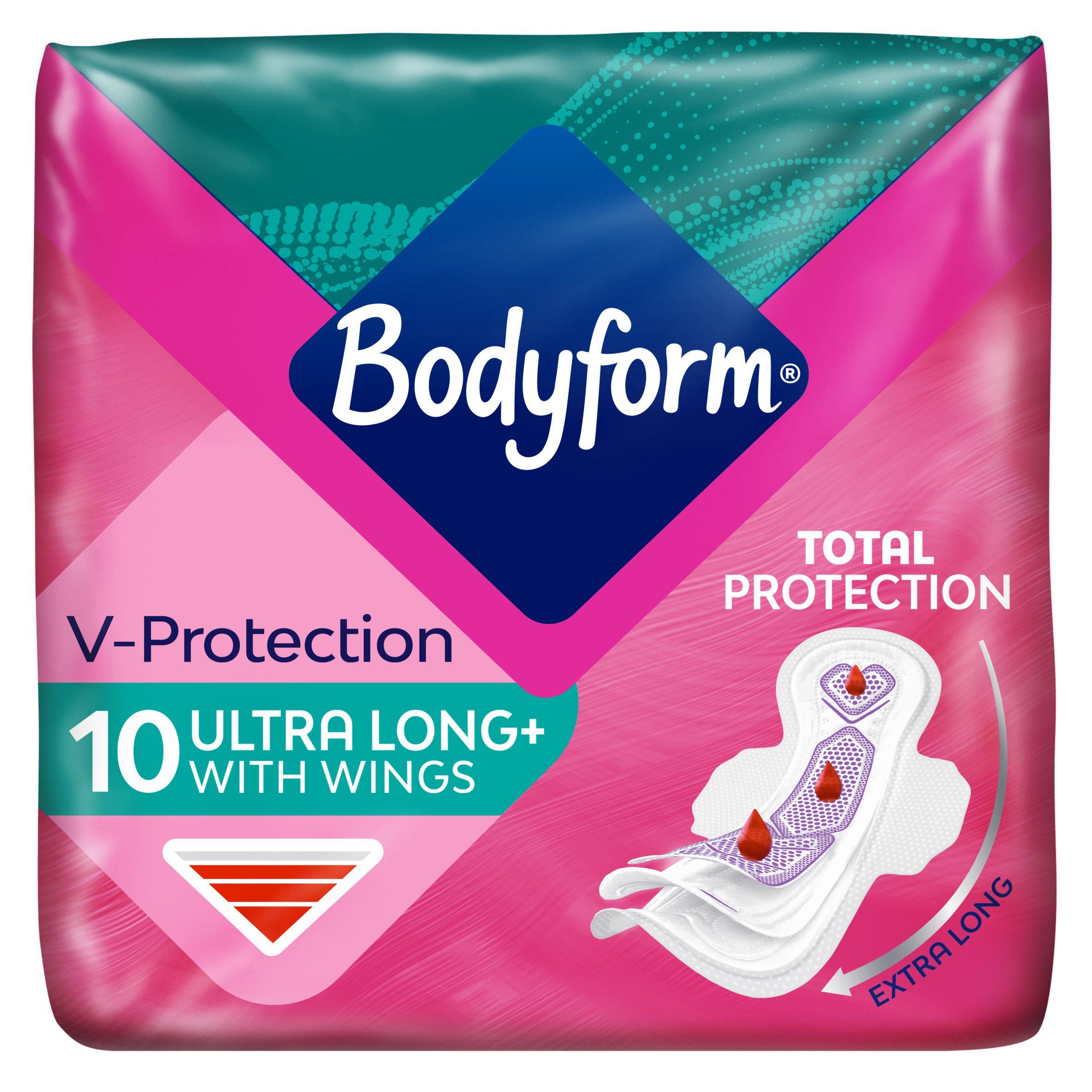 Bodyform Cour V Ultra Long Sanitary Towels Wings x10 - McGrocer