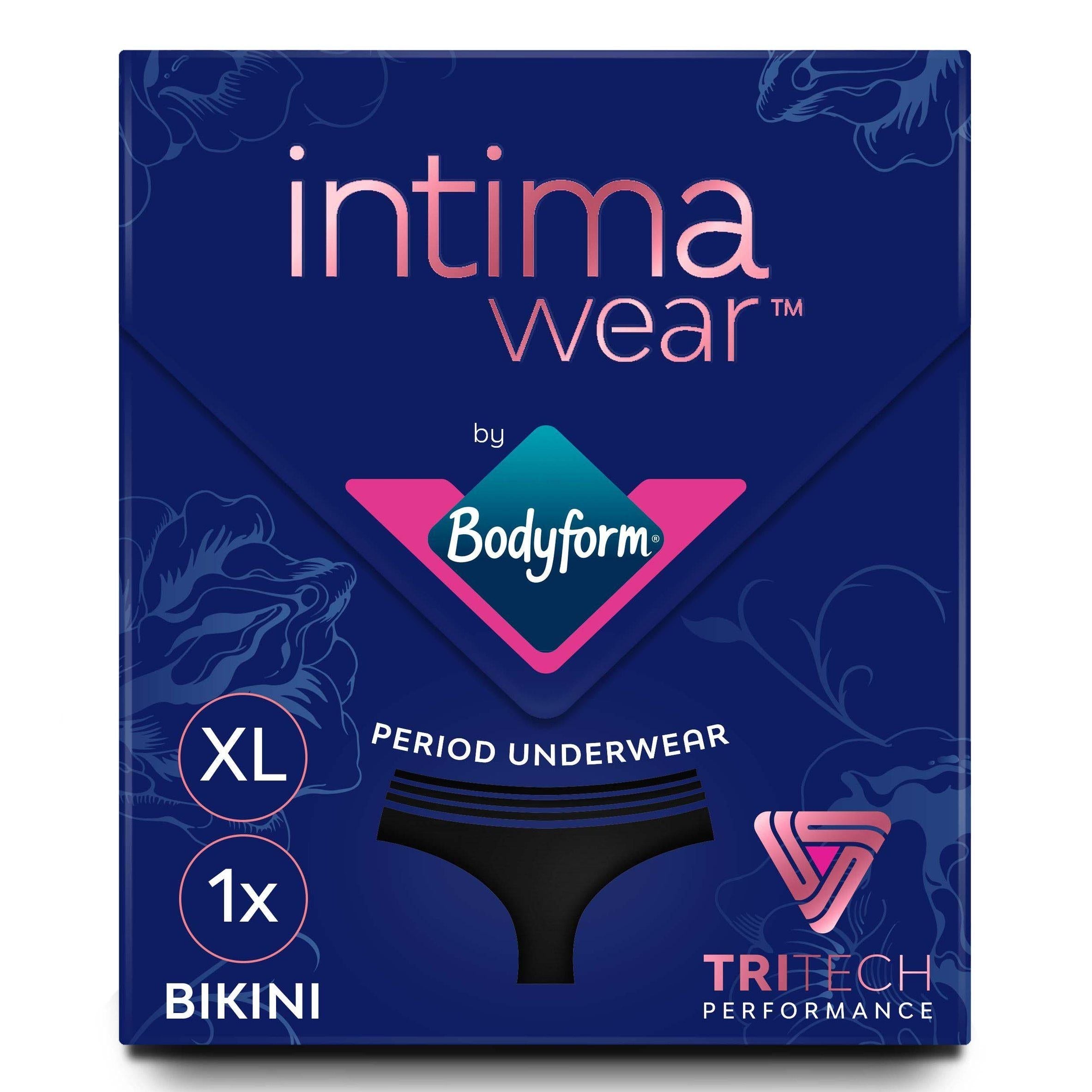Bodyform Intimawear Period Underwear Bikini Black XL - McGrocer