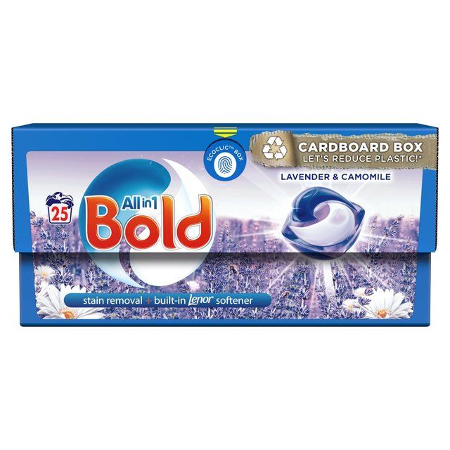 Bold 3in1 Pods Washing Capsules Lavender & Camomile 25 Washes 25 per pack - McGrocer