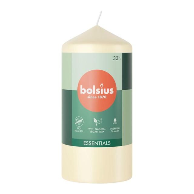 Bolsius Essentials Pillar Candle-Soft Pearl - McGrocer