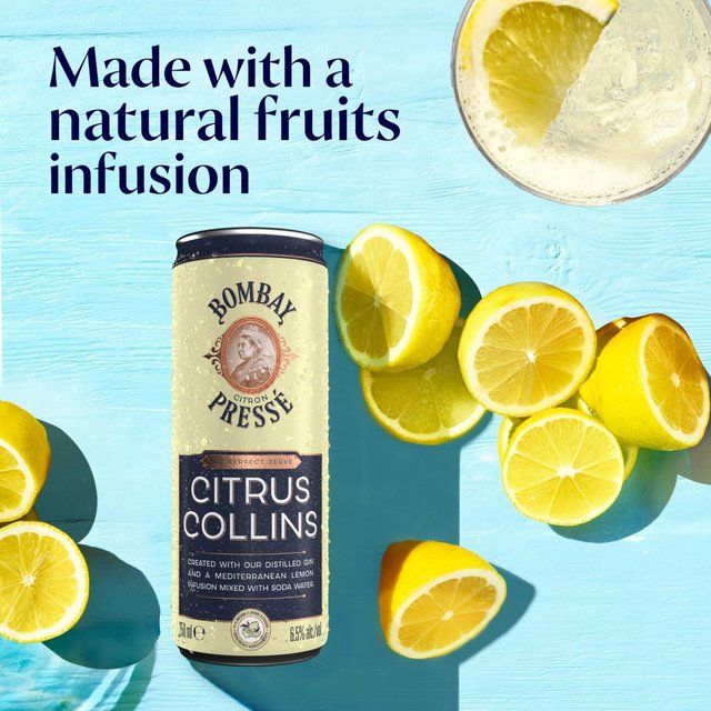 Bombay Citron Presse Citrus Collins Lemon Premix Gin Cocktail 250ml - McGrocer