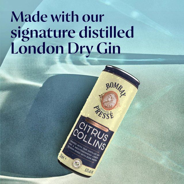 Bombay Citron Presse Citrus Collins Lemon Premix Gin Cocktail 250ml - McGrocer
