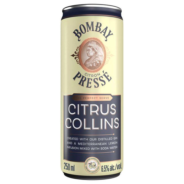 Bombay Citron Presse Citrus Collins Lemon Premix Gin Cocktail 250ml - McGrocer