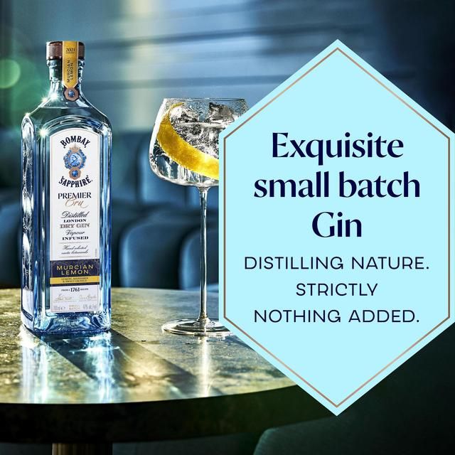 Bombay Sapphire Premier Cru Murcian Lemon Distilled London Dry Gin 70cl - McGrocer