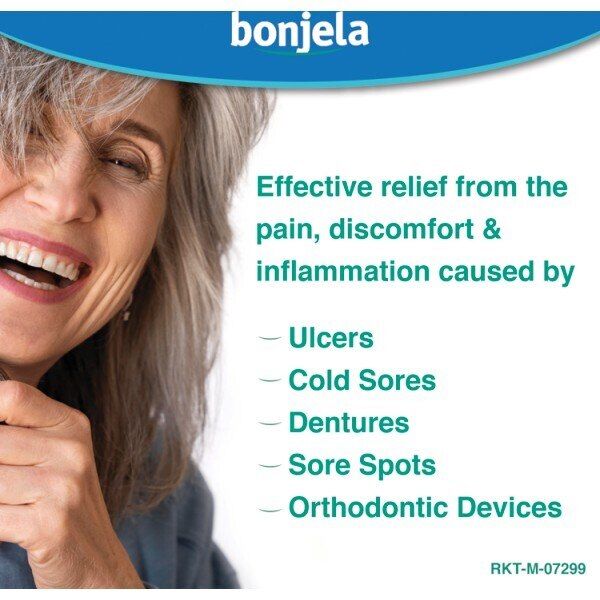 Bonjela Adult Mouth Ulcer Pain Relief Cool Mint Gel 15g - McGrocer