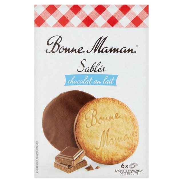Bonne Maman Shortbreads biscuits coated with milk chocolate 160g - McGrocer