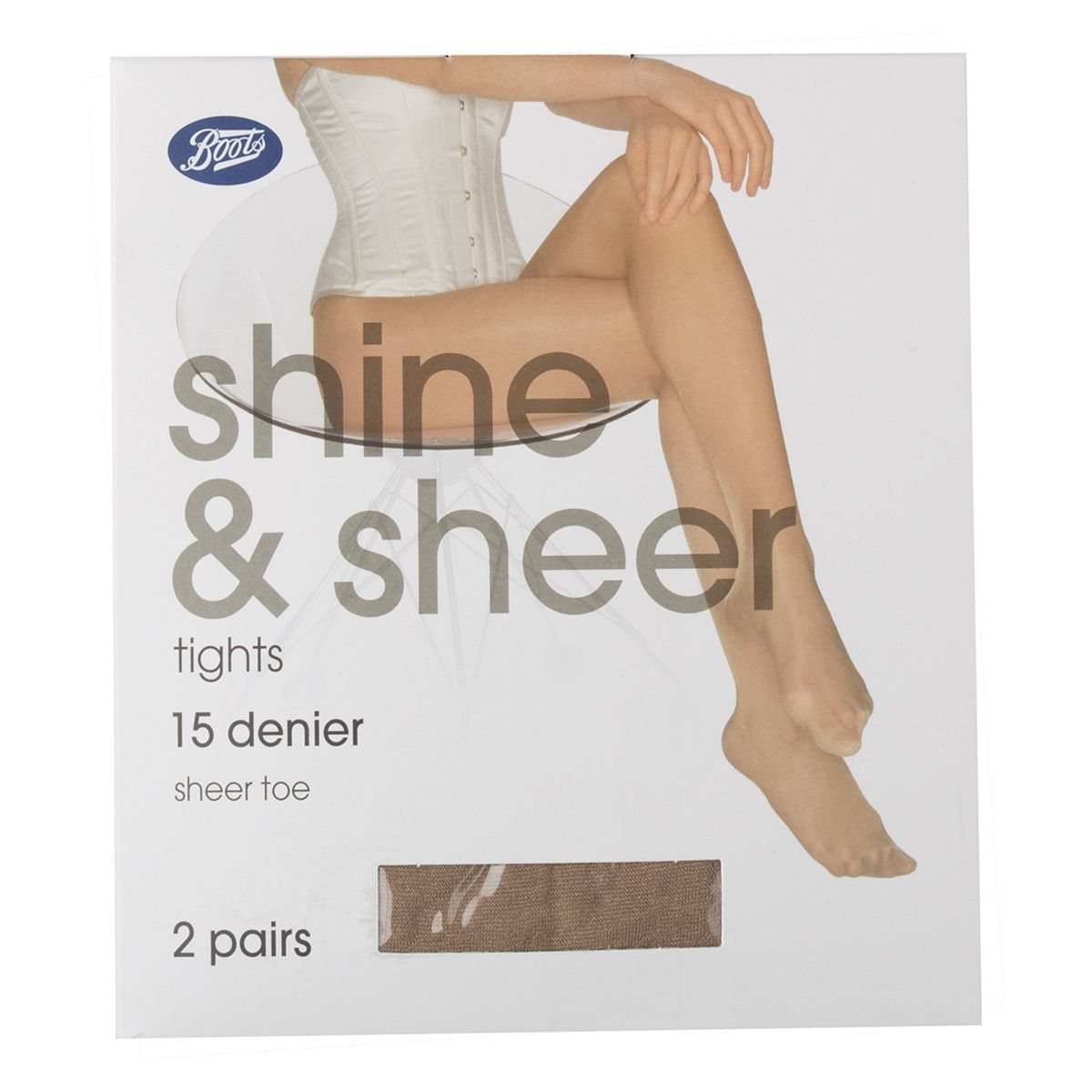 Boots 15 Denier Shine and Sheer Nude Tights 2 Pair Pack - McGrocer