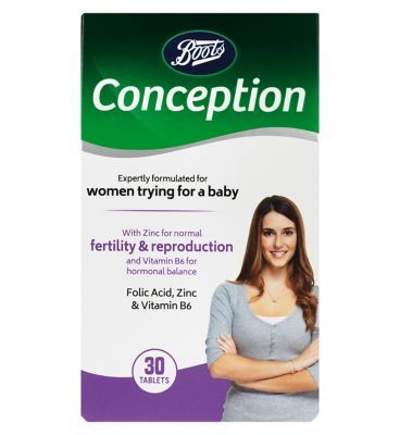 Boots Conception Folic Acid, Zinc & Vitamin B6 - 30 Tablets - McGrocer