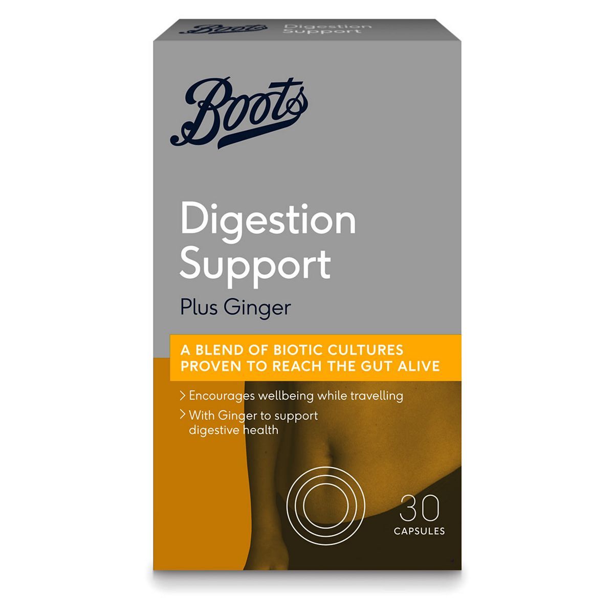 Boots Digestion Support + Ginger Cap 30s - McGrocer