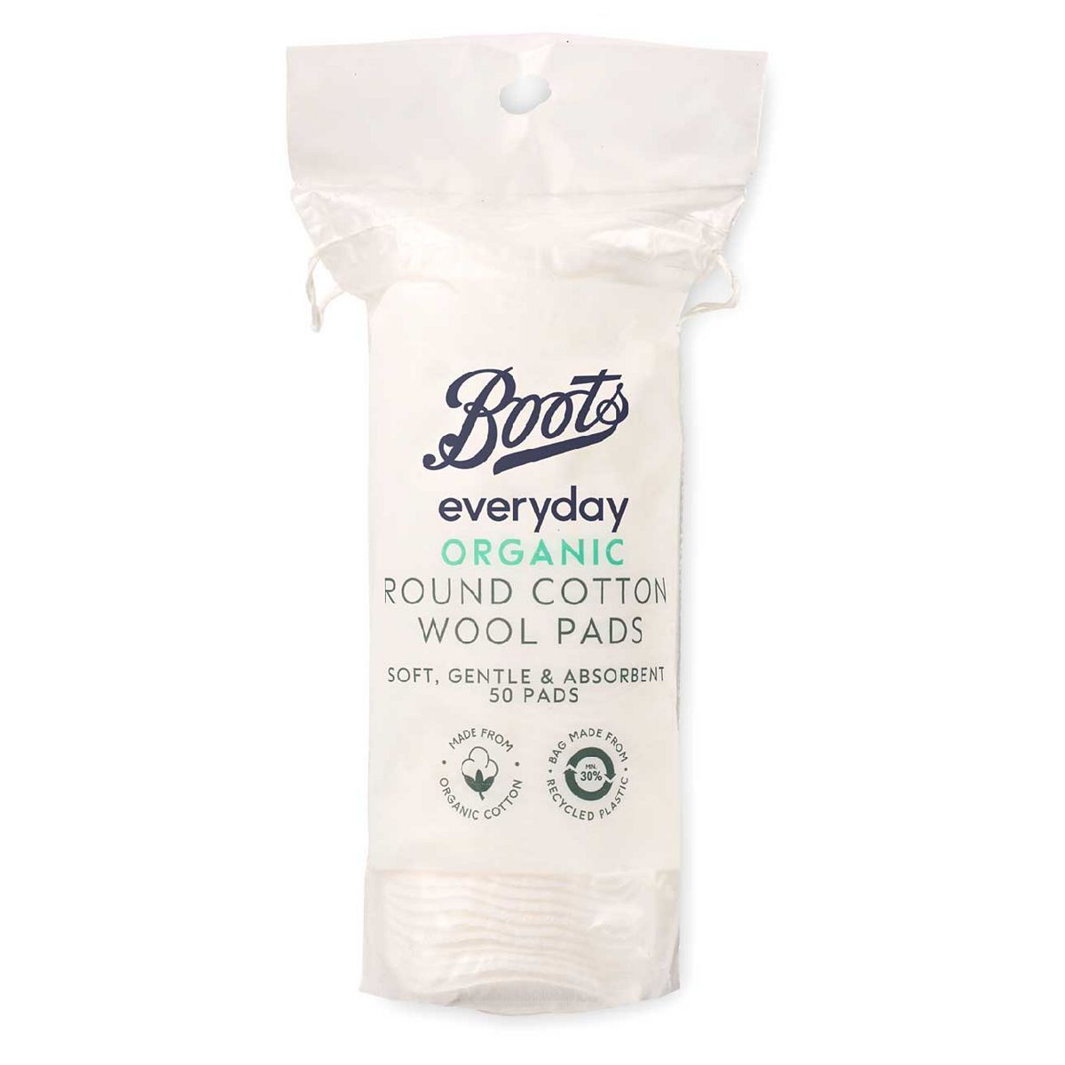 Boots Everyday Organic Round Cotton Wool Pads 50 pads - McGrocer