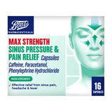Boots Max Strength Sinus Pressure & Pain Relief Capsules - 16 Capsules - McGrocer