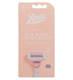 Boots Smooth Care 5 Blade System Razor Handle + 2pk Refill Cartridges - McGrocer