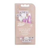 Boots Smooth Care Triple Blade Disposable Razors 4pk - McGrocer