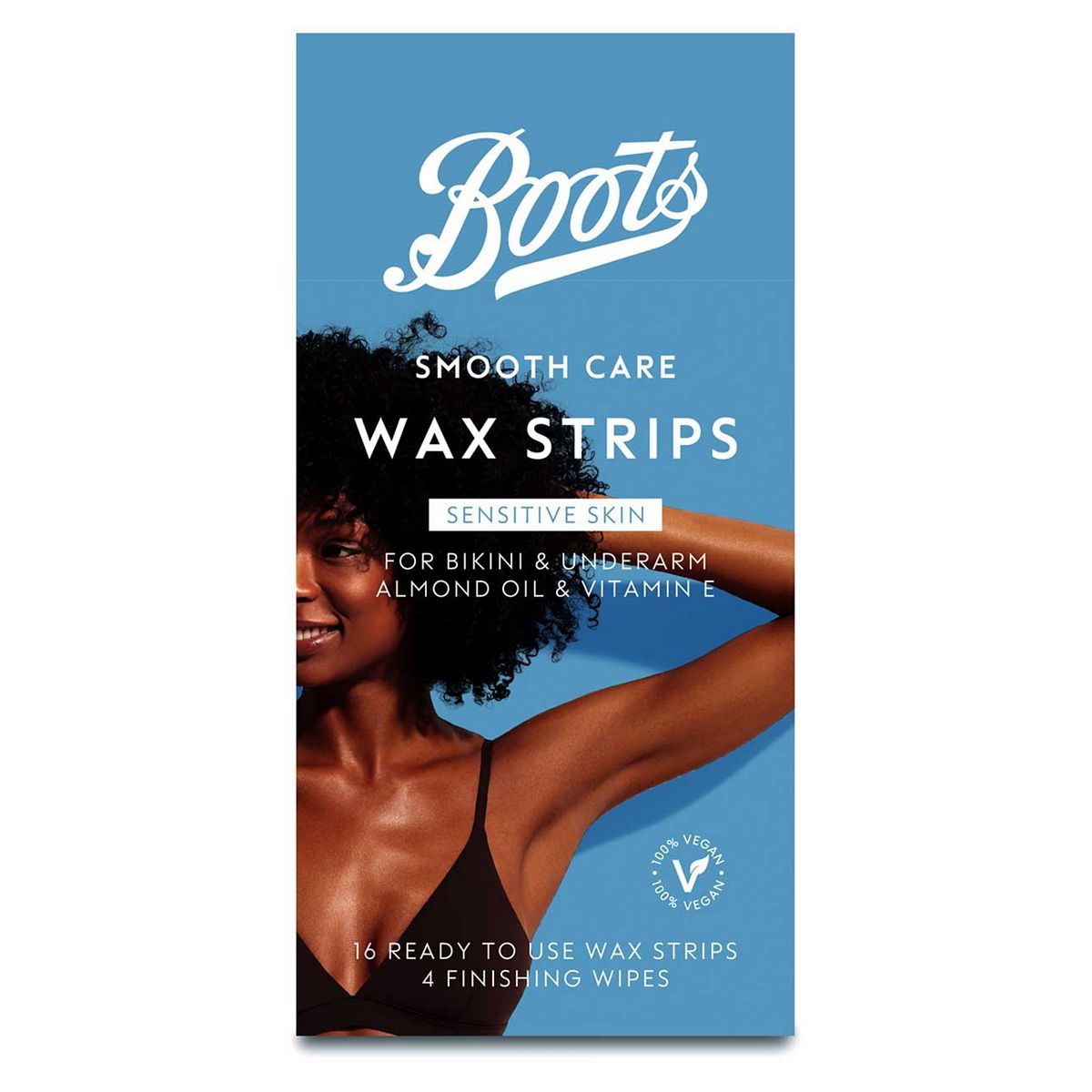 Boots Smooth Care Wax Strips Sensitive Bikini & Underarm 16pk + Perfect Finishing Wipes 4pk - McGrocer