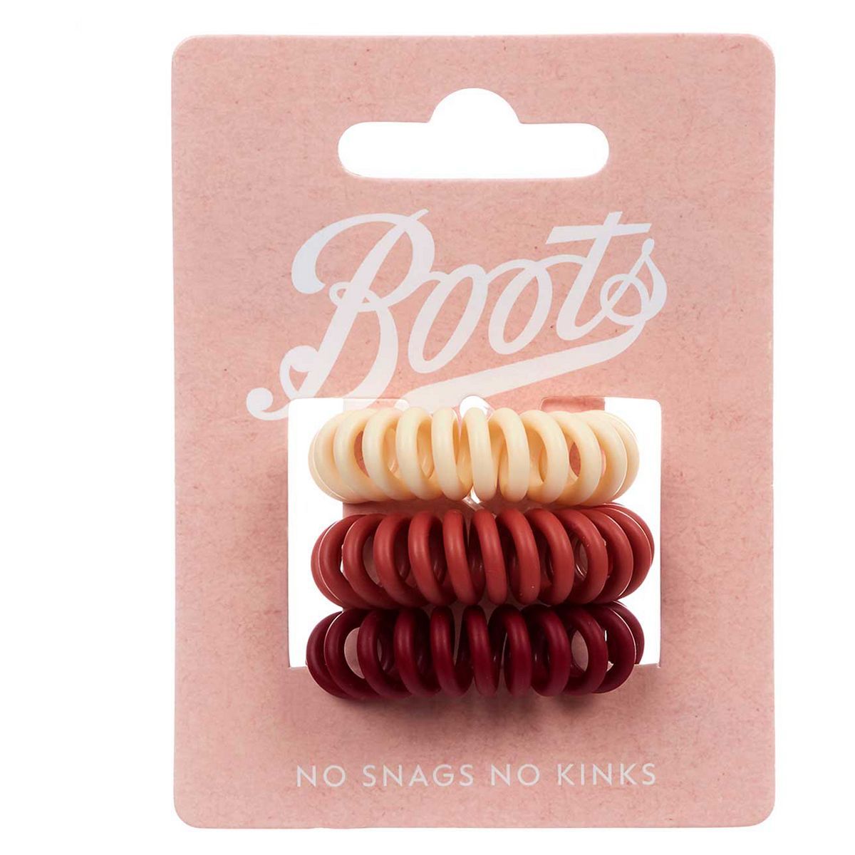 Boots spiral hair ties maroon 3s - McGrocer