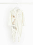 Born In 2025 Safari Print Sleepsuit 9-12 months - McGrocer