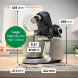 Bosch Series 6 Intelligent Sensing Integrated Scale Stand Mixer, MUMS6ZM00G - McGrocer