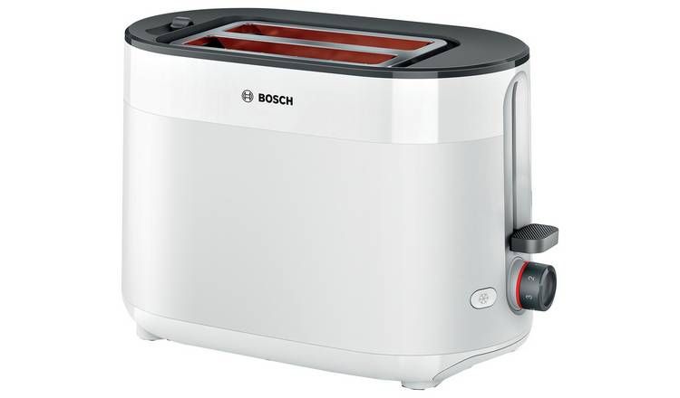 Bosch TAT2M121GB MyMoment Delight 2 Slice Toaster - White - McGrocer