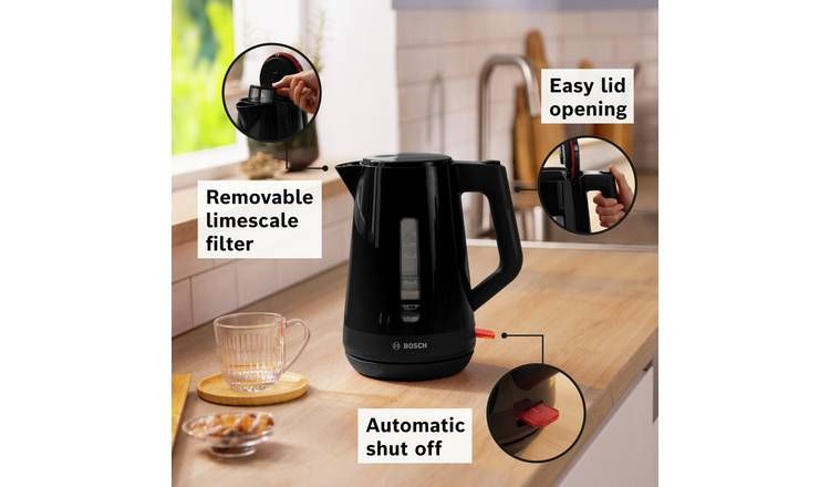 Bosch TWK1M123GB MyMoment Delight Kettle - Black - McGrocer