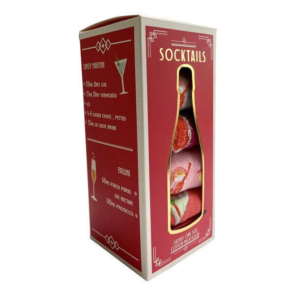 BOXT Socks 4 Pairs Cocktail Socks in a Gift Box 4-8 UK