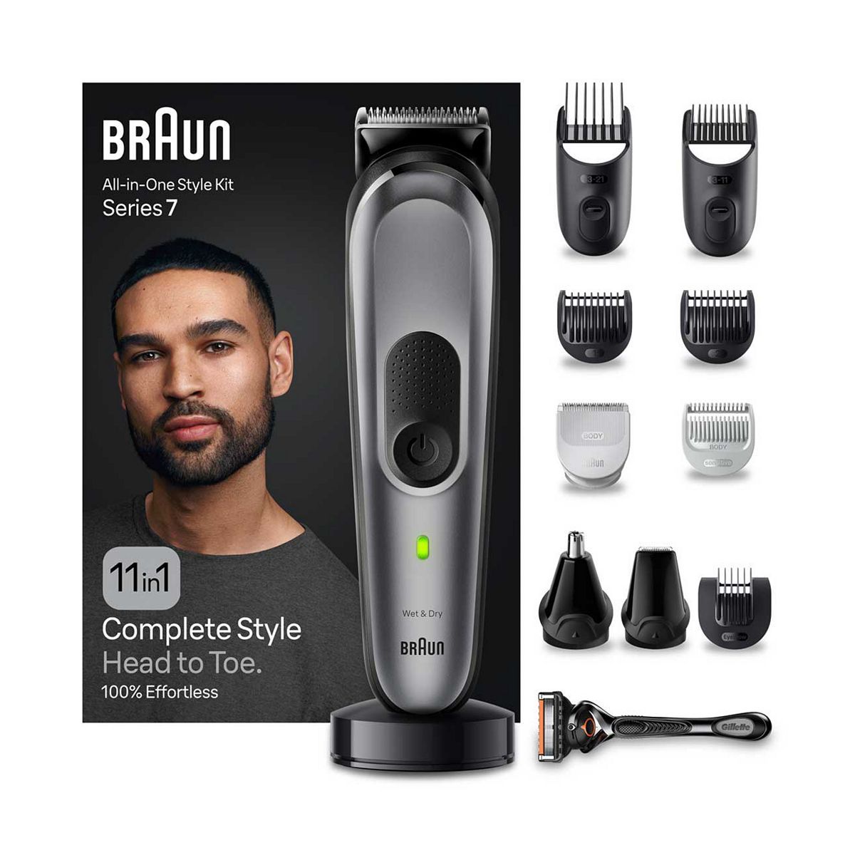 Braun Series 7 11in1 Head to Toe Hair & Body Trimmer - MGK7440