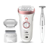 Braun Silk-épil 9, Epliator for Long Lasting Hair Removal - White/Rose Gold 9-890