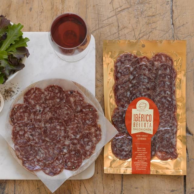 Brindisa Nitrate Free Spanish Salami Iberico Bellota Salchichon Slices 100g