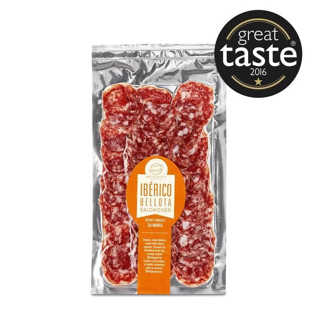 Brindisa Nitrate Free Spanish Salami Iberico Bellota Salchichon Slices 100g