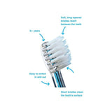 Brush-Baby KidzSonic Replacement Toothbrush Heads 3-6 Yrs 4 per pack