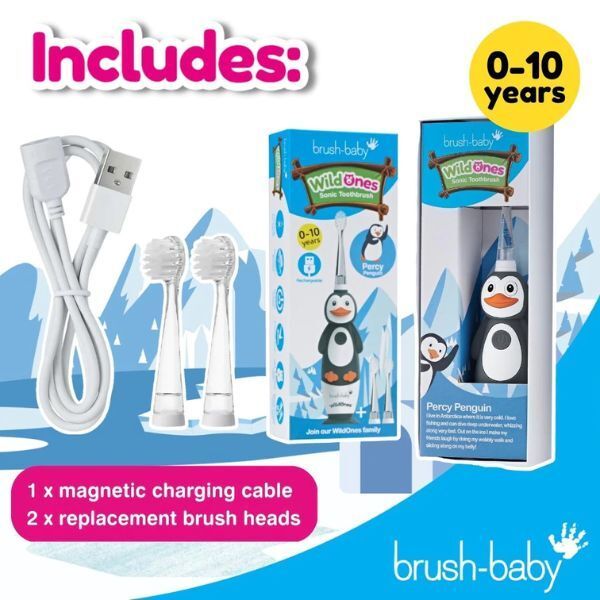 Brush Baby WildOnes™ Penguin Kids Rechargeable Toothbrush