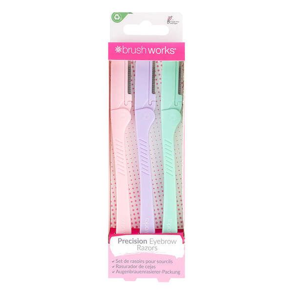 Brushworks Pastel Eyebrow Razors (Pack of 3)