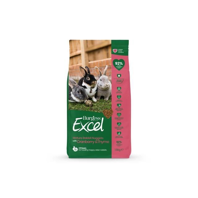 Burgess Excel Mature Rabbit Food with Cranberry & Thyme 1.5kg