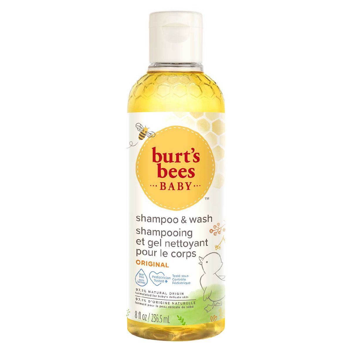 Burt's Bees Baby™ Shampoo and Wash, Original, Tear Free, Peadiatrician Tested, 97.1% Natural Origin, 236.5ml