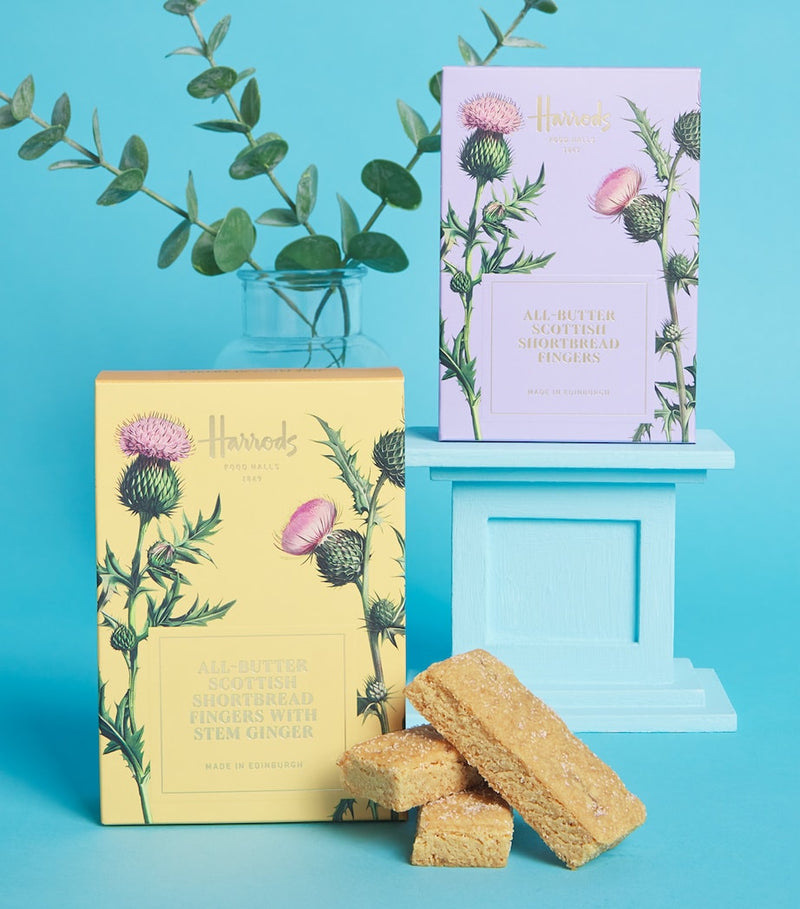 Harrods all-butter Scottish shortbread fingers with stem ginger 170g, UK version