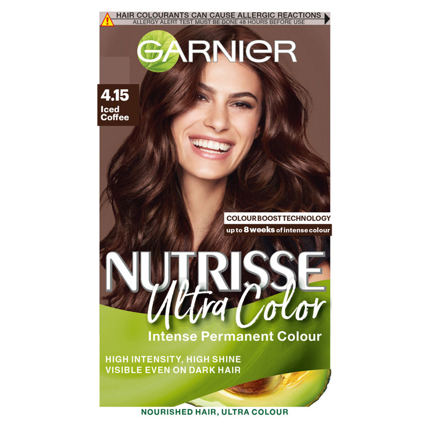 Garnier Nutrisse 4.15 Iced Coffee Brown Permanent Hair Dye - McGrocer