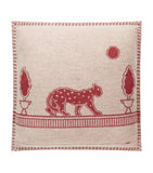 Cartier merino wool-cashmere Panthère de Cartier cushion 50cm x 50cm - British product