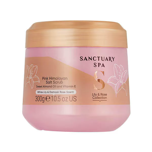 Sanctuary Spa Lily Rose Pink Himalayan Salt Scrub 300g (British brand)