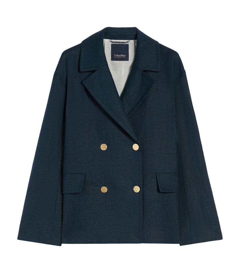 Max Mara linen double-breasted Avenue blazer, imported from the UK