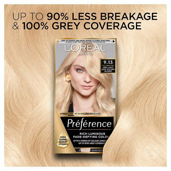 Preference Infinia Light Beige Hair Dye, imported from the UK