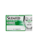 Sudafed Mucus Relief Triple Action Cold & Flu x16 cough cold & flu Sainsburys